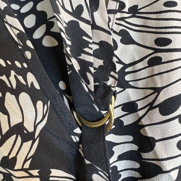 Presley Skye Black Butterfly Print Long Sleeve Maxi Dress 100% silk Size Small - Picture 9 of 10